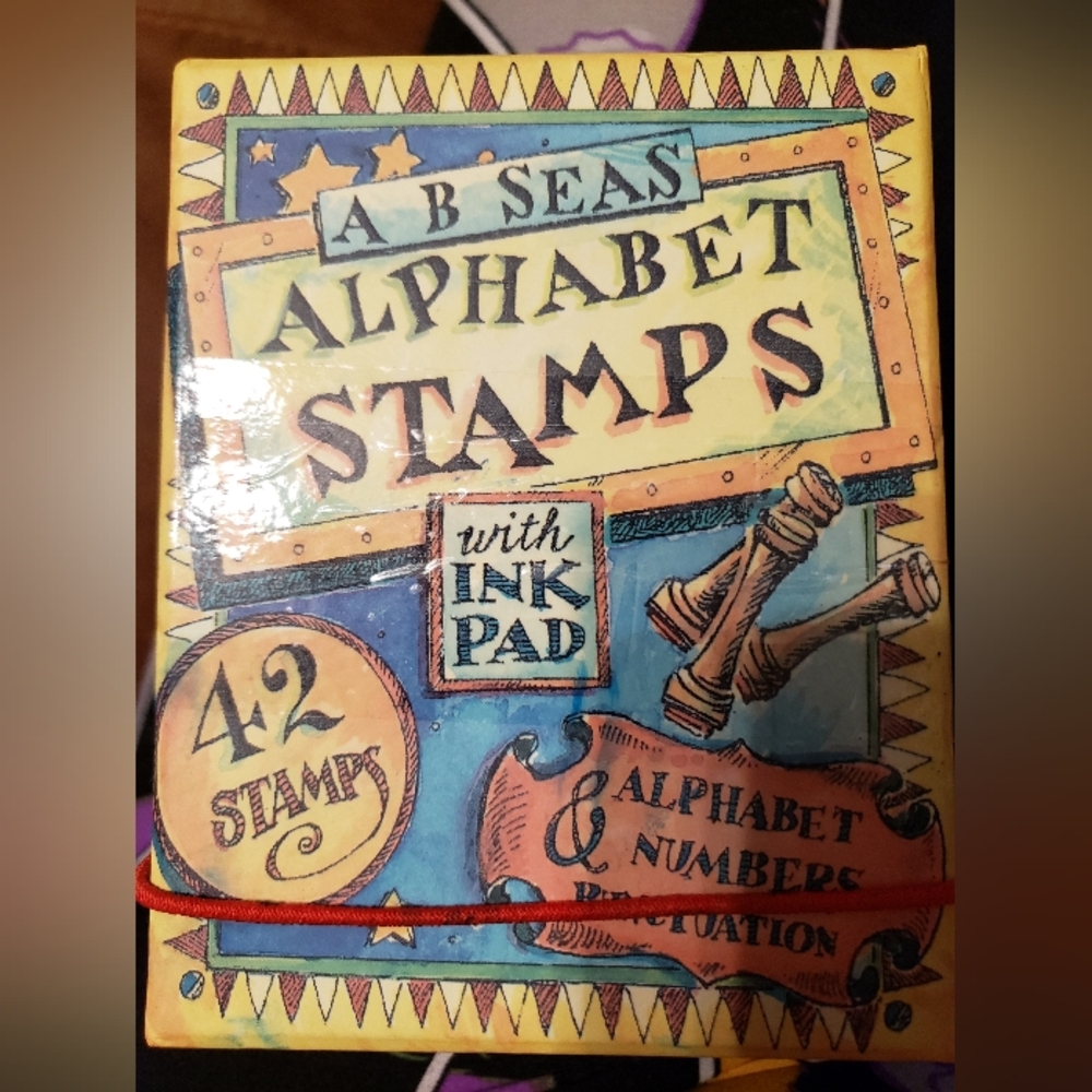 A B Seas Mini Alphabet Stamps with Ink Pad Creative Art